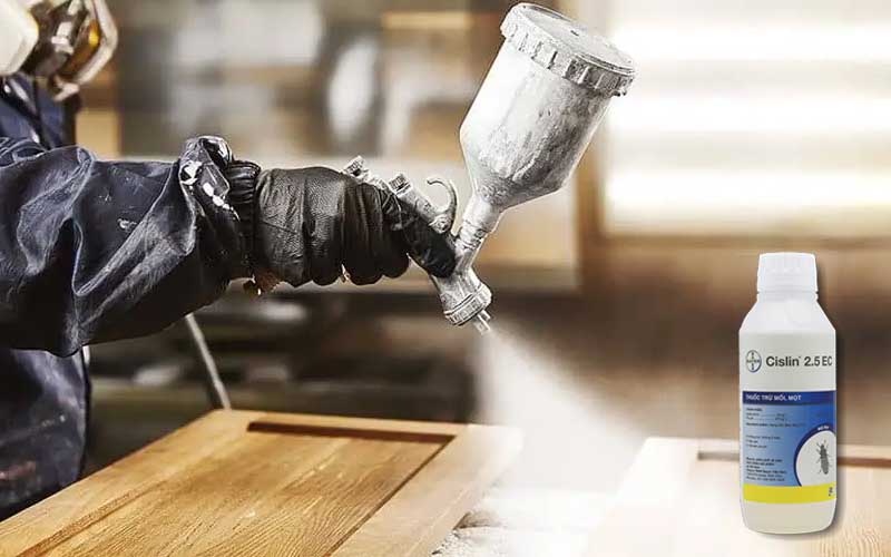 Phương pháp phun thuốc diệt mọt gỗ